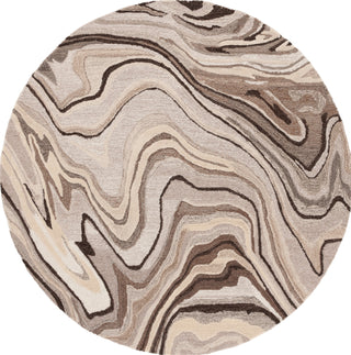 Safavieh Metro MET776T Brown / Ivory Area Rug Round