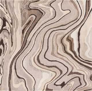 Safavieh Metro MET776T Brown / Ivory Area Rug Square