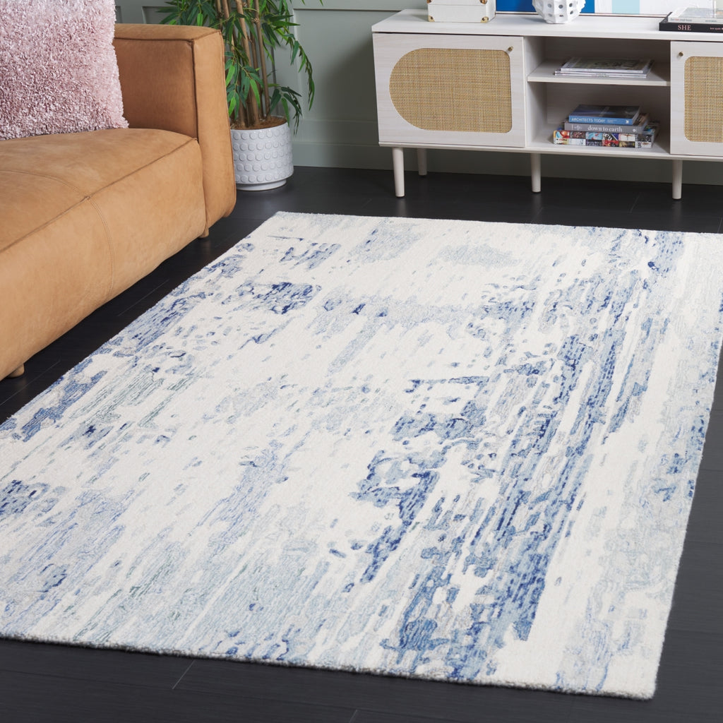 Safavieh Metro MET854M Ivory / Blue Area Rug Room Scene Feature