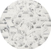 Safavieh Metro MET870F Grey / Ivory Area Rug Round