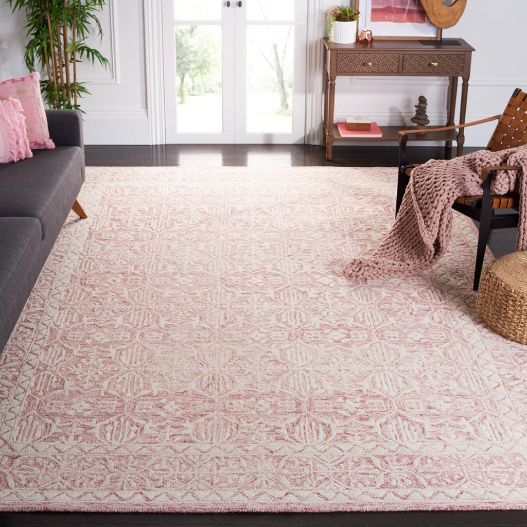 Safavieh Metro MET903U Dark Pink / Ivory Area Rug Room Scene Feature