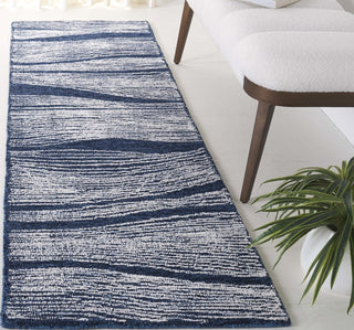 Safavieh Metro MET995N Navy / Ivory Area Rug Room Scene Feature