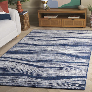 Safavieh Metro MET995N Navy / Ivory Area Rug Room Scene Feature