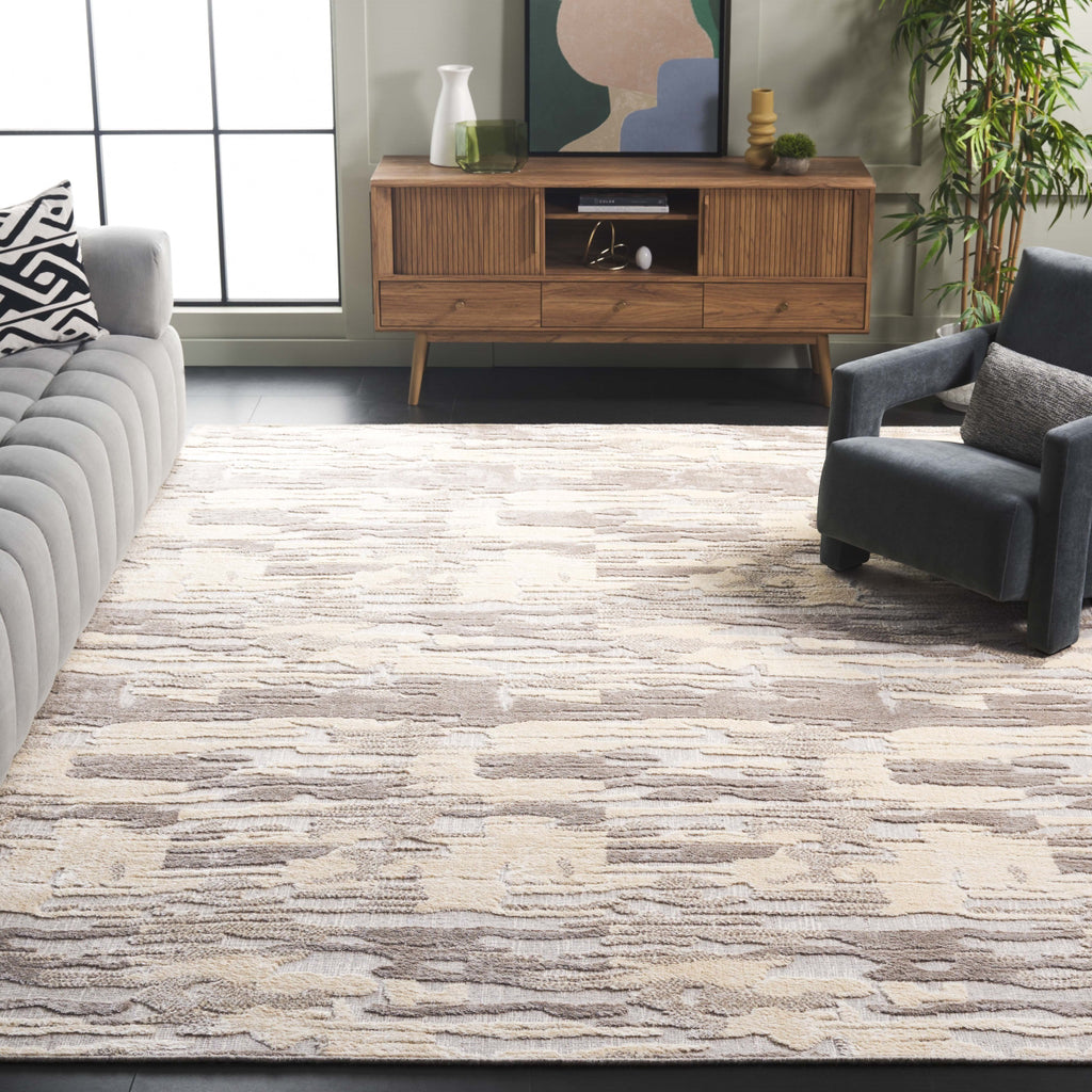 Safavieh Mirage MIR857T Brown / Grey Area Rug Room Scene Feature