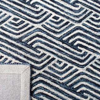 Safavieh Micro-loop MLP175M Dark Blue / Ivory Area Rug Backing