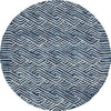 Safavieh Micro-loop MLP175M Dark Blue / Ivory Area Rug Round