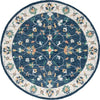 Safavieh Micro-loop MLP385M Blue / Ivory Area Rug Round