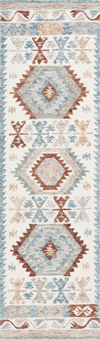 Safavieh Micro-loop MLP475M Ivory / Blue Area Rug Runner