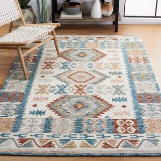 Safavieh Micro-loop MLP475M Ivory / Blue Area Rug Room Scene