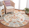 Safavieh Micro-loop MLP475M Ivory / Blue Area Rug Room Scene