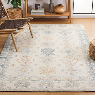 Safavieh Micro-loop MLP476M Ivory / Blue Area Rug Room Scene