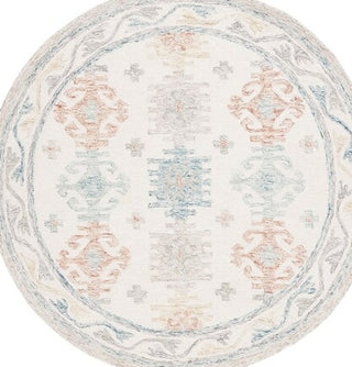 Safavieh Micro-loop MLP476M Ivory / Blue Area Rug Round