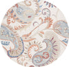 Safavieh Micro-loop MLP478P Ivory / Rust Area Rug Round