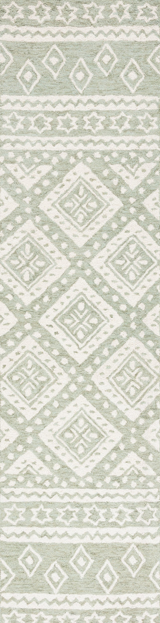 Safavieh Micro-loop MLP501W Sage / Ivory Area Rug Runner