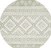 Safavieh Micro-loop MLP501W Sage / Ivory Area Rug Round