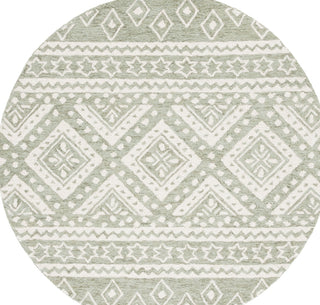 Safavieh Micro-loop MLP501W Sage / Ivory Area Rug Round