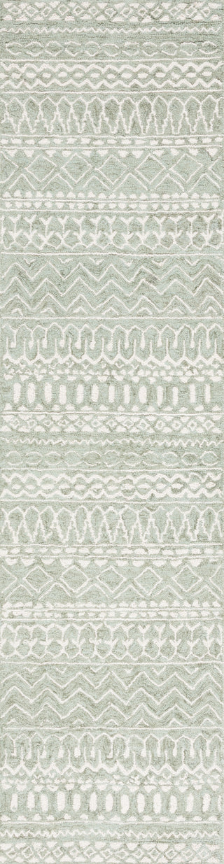 Safavieh Micro-loop MLP502W Sage / Ivory Area Rug Runner