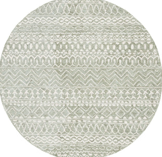 Safavieh Micro-loop MLP502W Sage / Ivory Area Rug Round