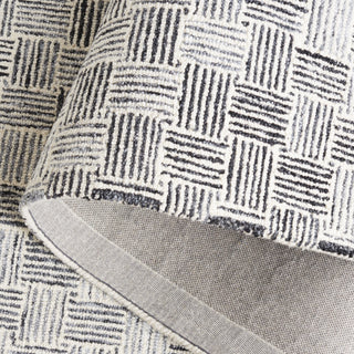 Safavieh Micro-loop MLP537H Dark Grey / Ivory Area Rug Fold