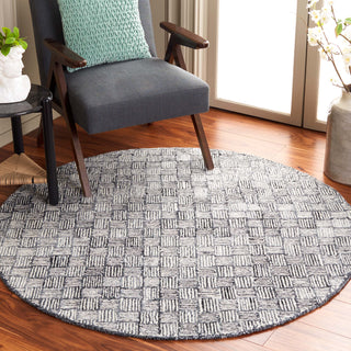 Safavieh Micro-loop MLP537H Dark Grey / Ivory Area Rug Room Scene