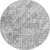 Safavieh Micro-loop MLP537H Dark Grey / Ivory Area Rug Round
