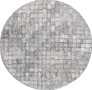 Safavieh Micro-loop MLP537H Dark Grey / Ivory Area Rug Round