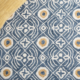 Safavieh Micro-loop MLP801M Blue / Ivory Area Rug Detail