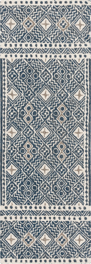 Safavieh Micro-loop MLP803N Navy / Ivory Area Rug Runner