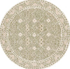 Safavieh Micro-loop MLP803Y Green / Ivory Area Rug Round