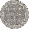 Safavieh Micro-loop MLP803Z Black / Ivory Area Rug Round