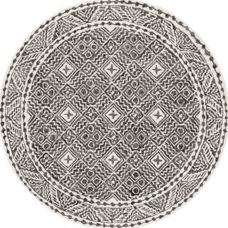 Safavieh Micro-loop MLP803Z Black / Ivory Area Rug Round