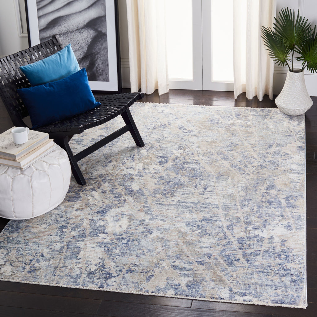 Safavieh Moondust MND624G Grey / Blue Area Rug Room Scene Feature