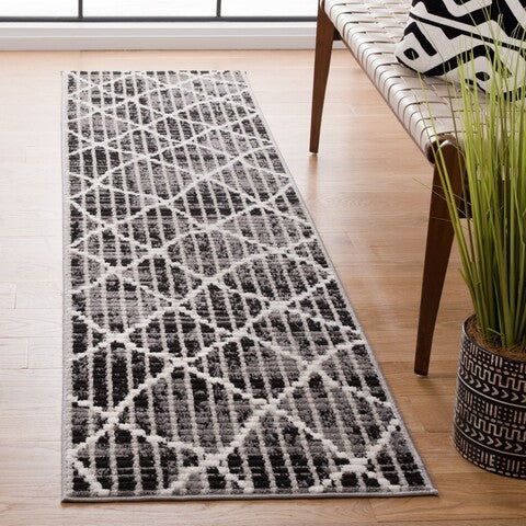 Safavieh Marrakesh MRK204H Charcoal / Ivory Area Rug Room Scene Feature