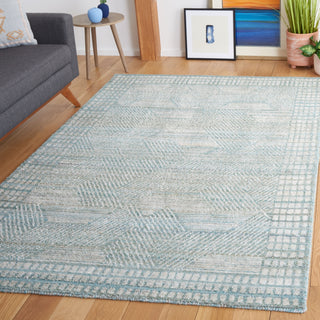 Safavieh Marquee MRQ107K Turquoise / Grey Area Rug Room Scene Feature