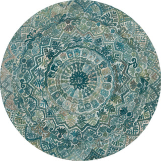 Safavieh Marquee MRQ110M Aqua / Green Area Rug Round