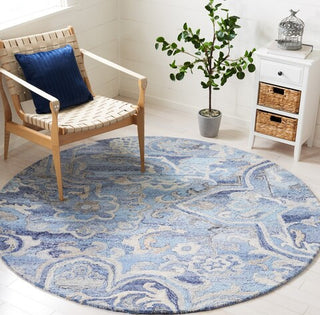 Safavieh Marquee MRQ116M Blue / Grey Area Rug Room Scene