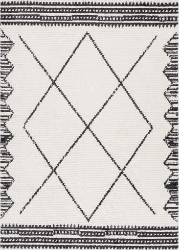 Safavieh Moroccan Tassel MRT103 Ivory / Black Area Rug