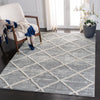 Safavieh Martha Stewart Lucia Shag White / Light Grey Area Rug Room Scene Feature