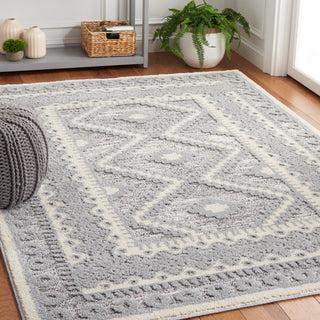 Safavieh Martha Stewart Lucia Shag Grey / Ivory Area Rug Room Scene Feature