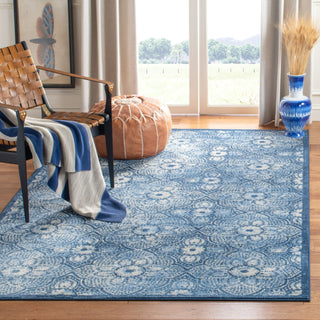 Safavieh Martha Stewart MSR2862 Navy / Creme Area Rug Room Scene Feature