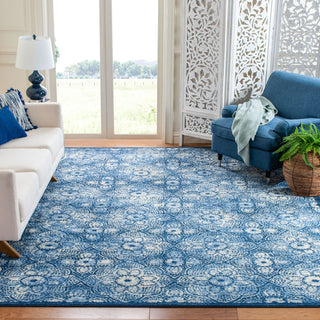 Safavieh Martha Stewart MSR2862 Navy / Creme Area Rug Room Scene Feature