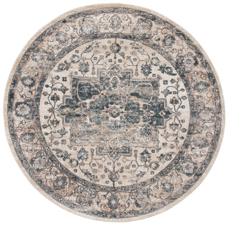 Safavieh Martha Stewart MSR868 Ivory / Blue Area Rug Round