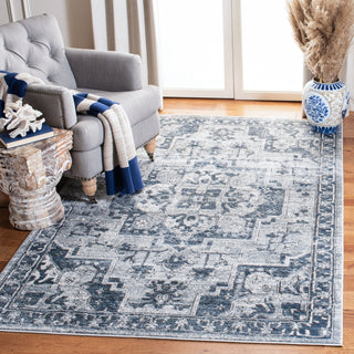 Safavieh Martha Stewart MSR883 Navy / Ivory Area Rug Room Scene Feature