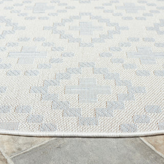 Safavieh Martha Stewart Indoor/Outdoor Ivory / Grey Machine Washable Area Rug Detail