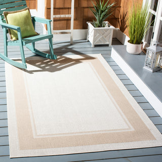 Safavieh Martha Stewart Indoor/Outdoor Ivory / Beige Machine Washable Area Rug Room Scene Feature