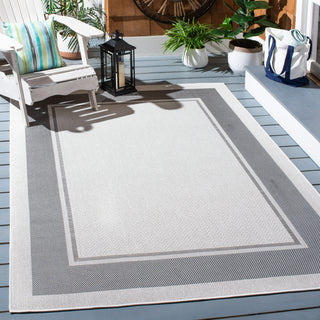 Safavieh Martha Stewart Indoor/Outdoor Ivory / Grey Machine Washable Area Rug Room Scene Feature
