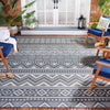 Safavieh Martha Stewart Indoor/Outdoor Navy / Creme Machine Washable Area Rug Room Scene Feature