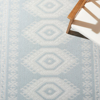 Safavieh Martha Stewart Indoor/Outdoor Aqua / Blue Ivory Machine Washable Area Rug Detail