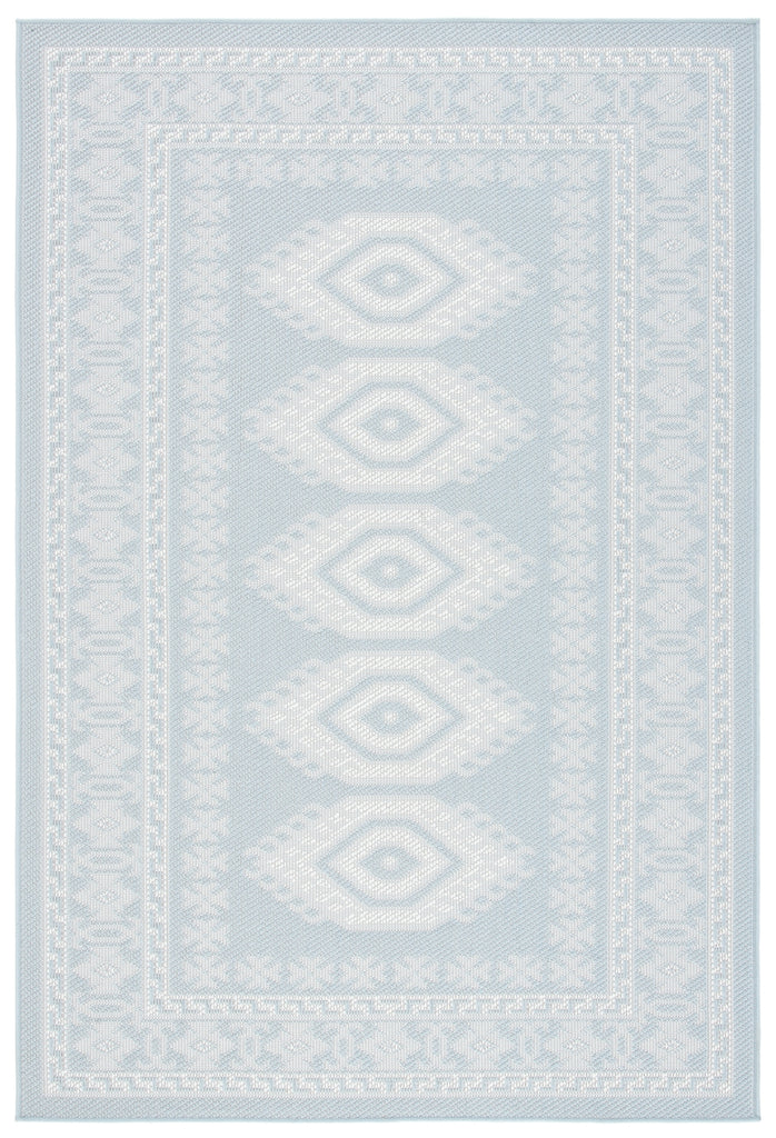 Safavieh Martha Stewart Indoor/Outdoor Aqua / Blue Ivory Machine Washable Area Rug main image