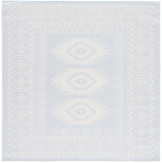 Safavieh Martha Stewart Indoor/Outdoor Aqua / Blue Ivory Machine Washable Area Rug Square